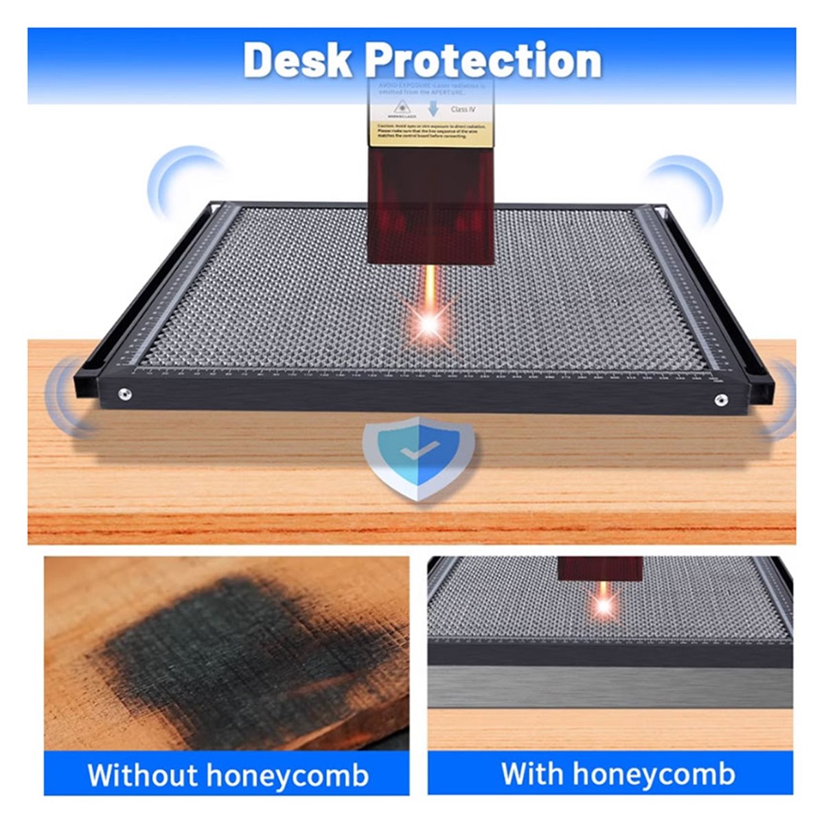 Honeycomb Laser Bed - โต๊ะทำงานแบบรังผึ้งสำหรับเครื่องแกะสลักเลเซอร์ 300x200 มม. แผ่นรังผึ้งสำหรับเครื่องตัด อุปกรณ์เสริมเลเซอร์อเนกประสงค์