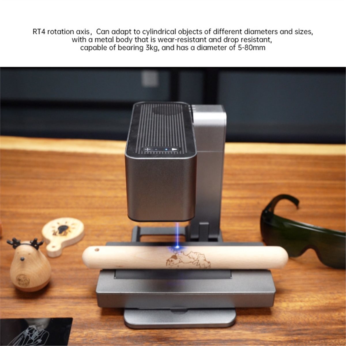 Rotary Axis Laser Engraver - R4 โรตารี่สำหรับ MR.CARVE C1 5W เครื่องแกะสลักเลเซอร์