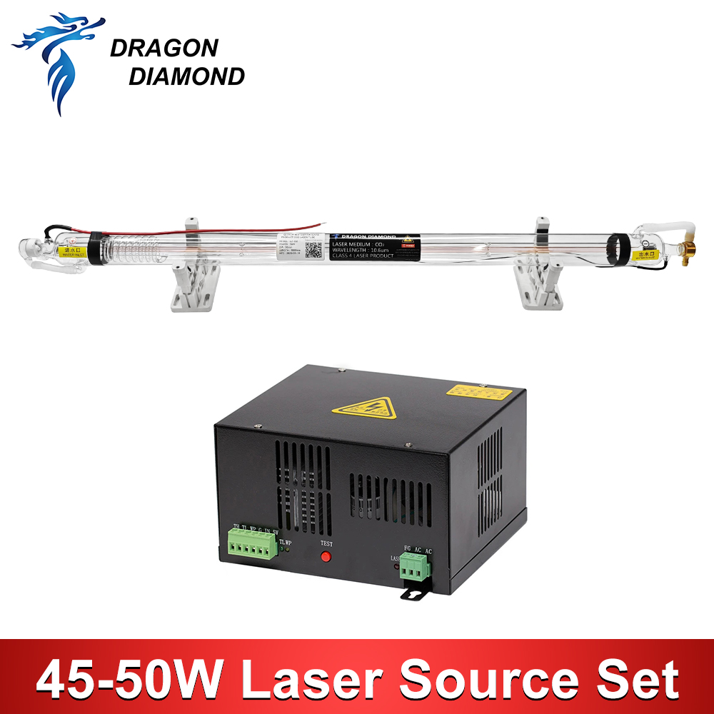 Industrial Laser Ablation - ชุดแหล่งเลเซอร์ Co2 45W-50W, ชุดอุปกรณ์เลเซอร์ Dia.50mm ยาว800mm