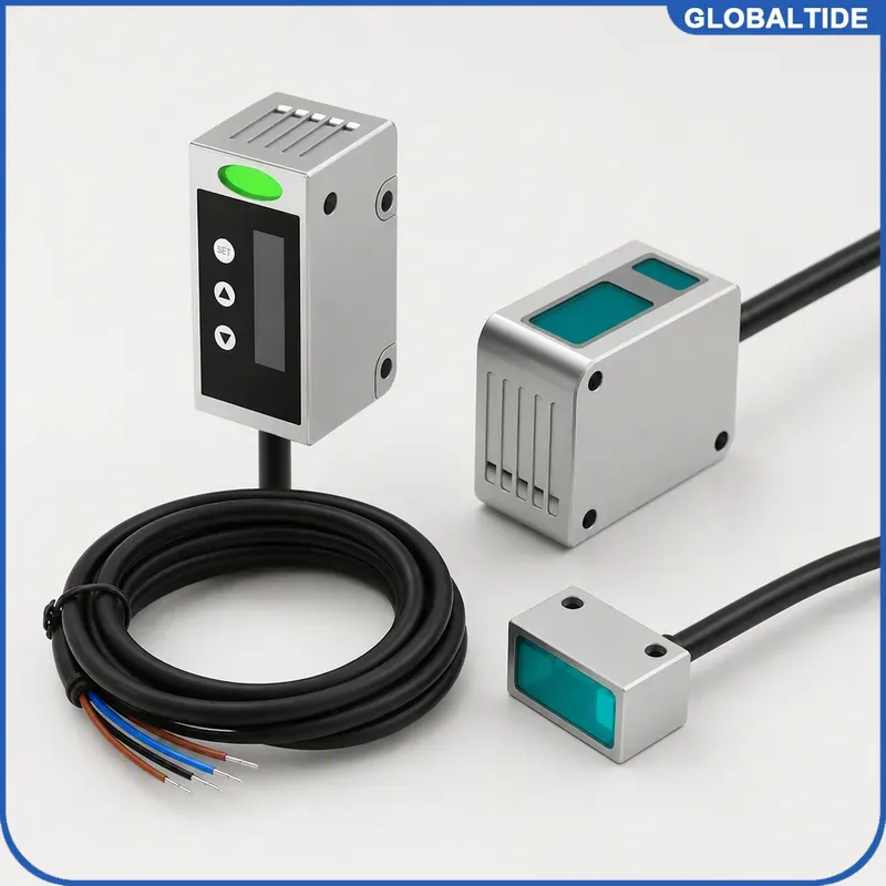 Industrial Laser Displacement Sensor - เซ็นเซอร์วัดระยะด้วยเลเซอร์ RS485 ความแม่นยำ 0.1 มม. การวัดระยะแบบไม่สัมผัส