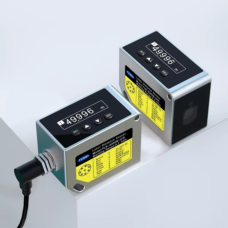 Industrial Laser Displacement Sensor - FLR-5000N-UIR IP67 OLED ดิจิทัล CMOS เซ็นเซอร์วัดระยะเลเซอร์สำหรับงานอุตสาหกรรม