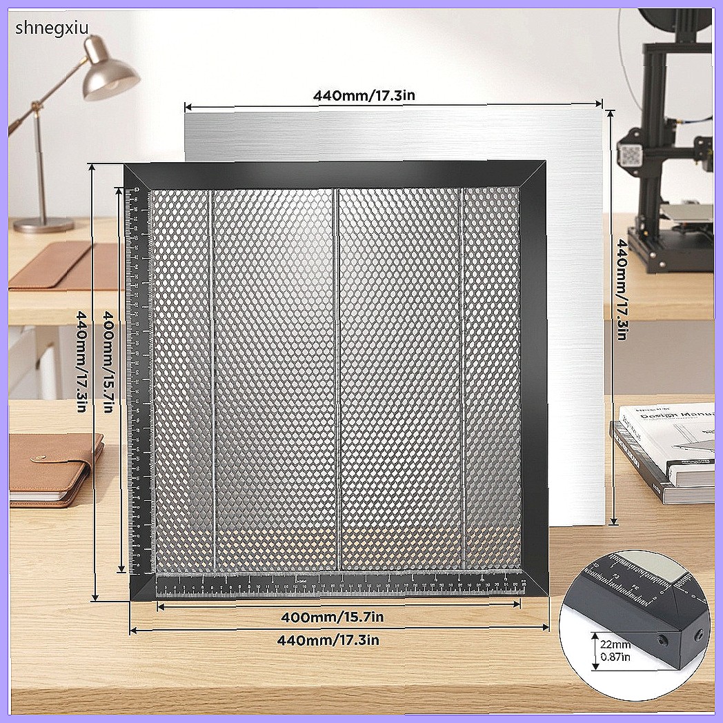 Honeycomb Laser Bed - เตียงเลเซอร์รังผึ้ง 440x440 มม., แผงตาข่ายอะลูมิเนียมสำหรับเครื่องแกะสลักเลเซอร์และโต๊ะทำงานเครื่องแกะสลัก