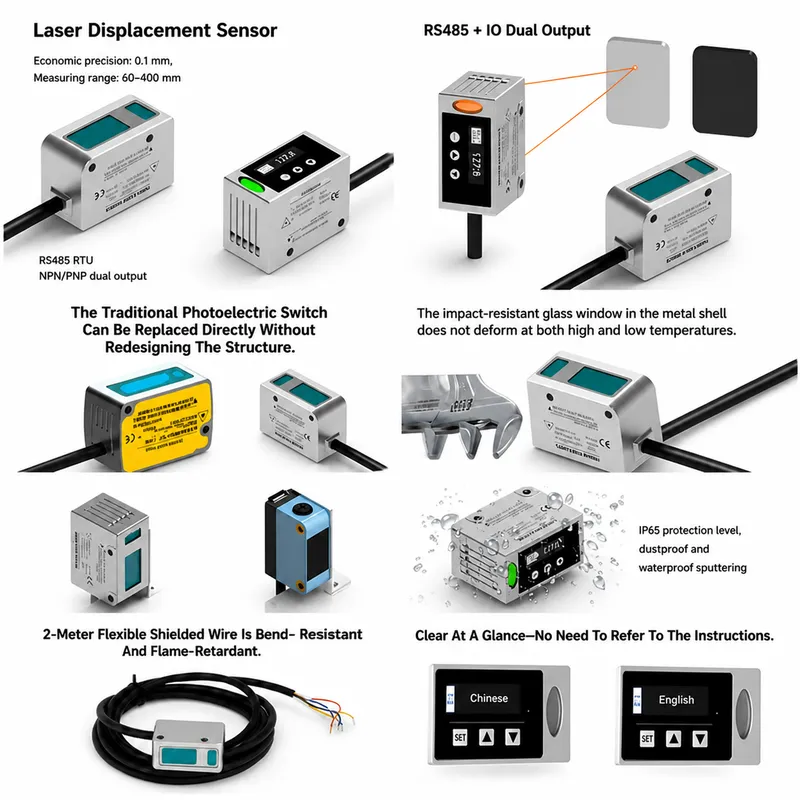 เซ็นเซอร์วัดระยะด้วยเลเซอร์ RS - Industrial Laser Displacement Sensor บทวิจารณ์และราคา